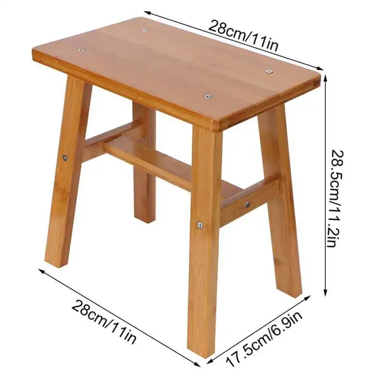 Multipurpose Portable Kids Small Bamboo Low Stool Children's