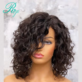 4X4 Closure Lace Wig Pixie Short Curly Bob