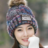 Winter Hats for Woman Thicker Beanies Knitted Cap