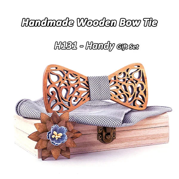 Mahoosive New Floral Wood Bow Ties for Men