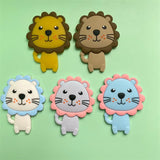 5pcs Silicone Teether Lion Cartoon Animal BPA Free