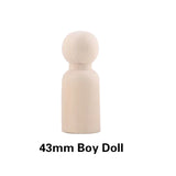 Wooden Doll Peg Baby Teether DIY Color Painting