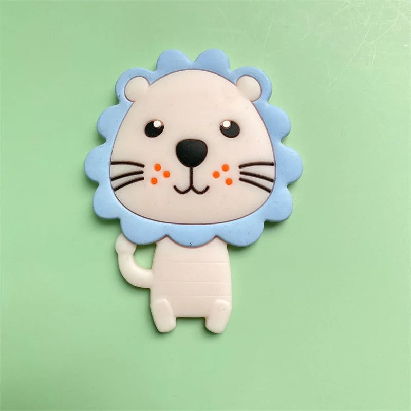 5pcs Silicone Teether Lion Cartoon Animal BPA Free