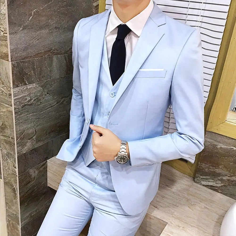 2021 Men's Sets Three-piece Wedding Business Men Formal