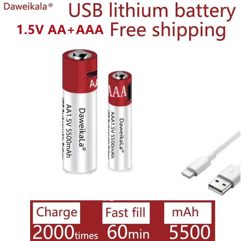 AA + AAA 2021 new large capacity 5500mah