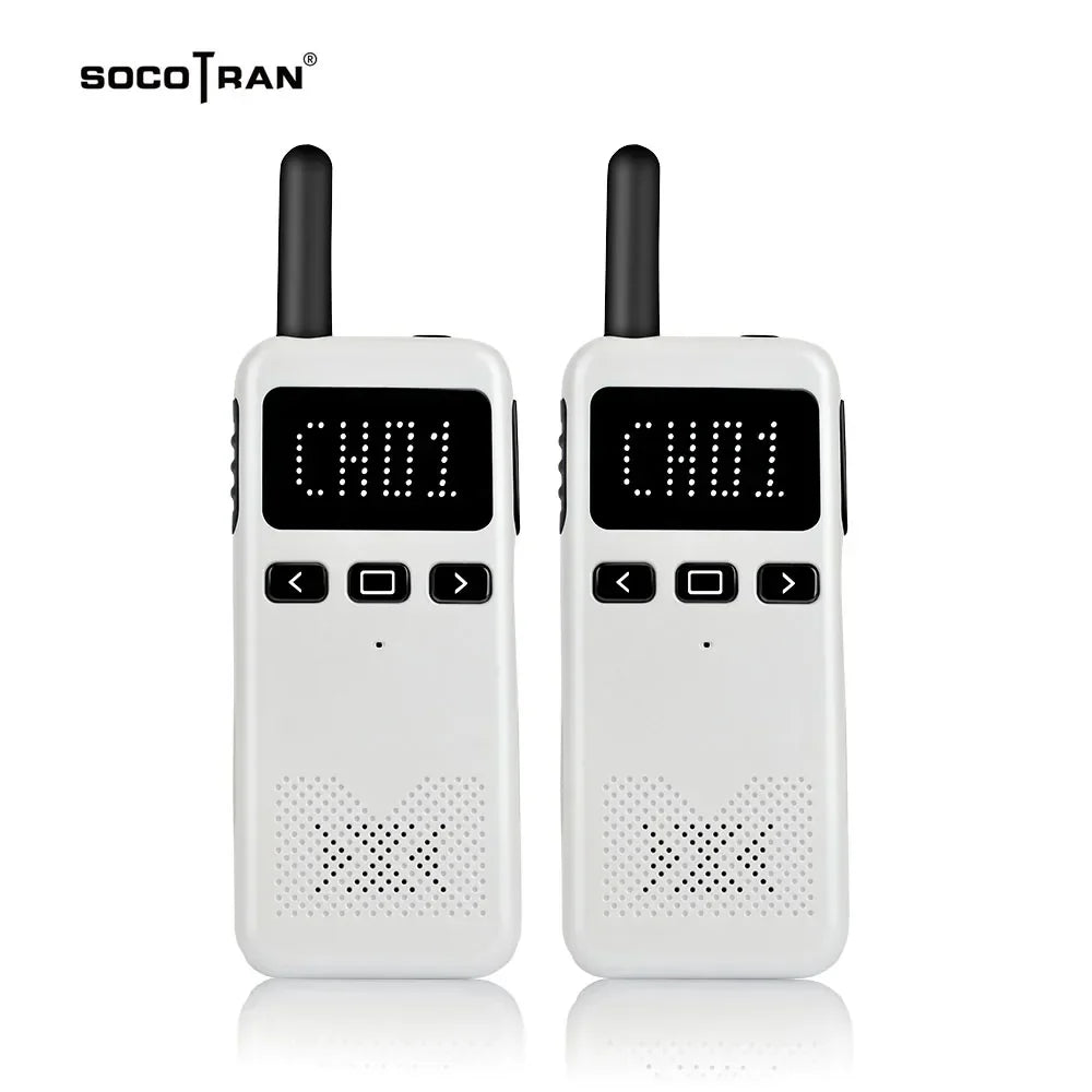 2pcs Ultra Thin Walkie-Talkie with Gain Antenna Outdoor