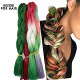 Desire for Hair 5Packs Synthetic Braiding Hair Christmas