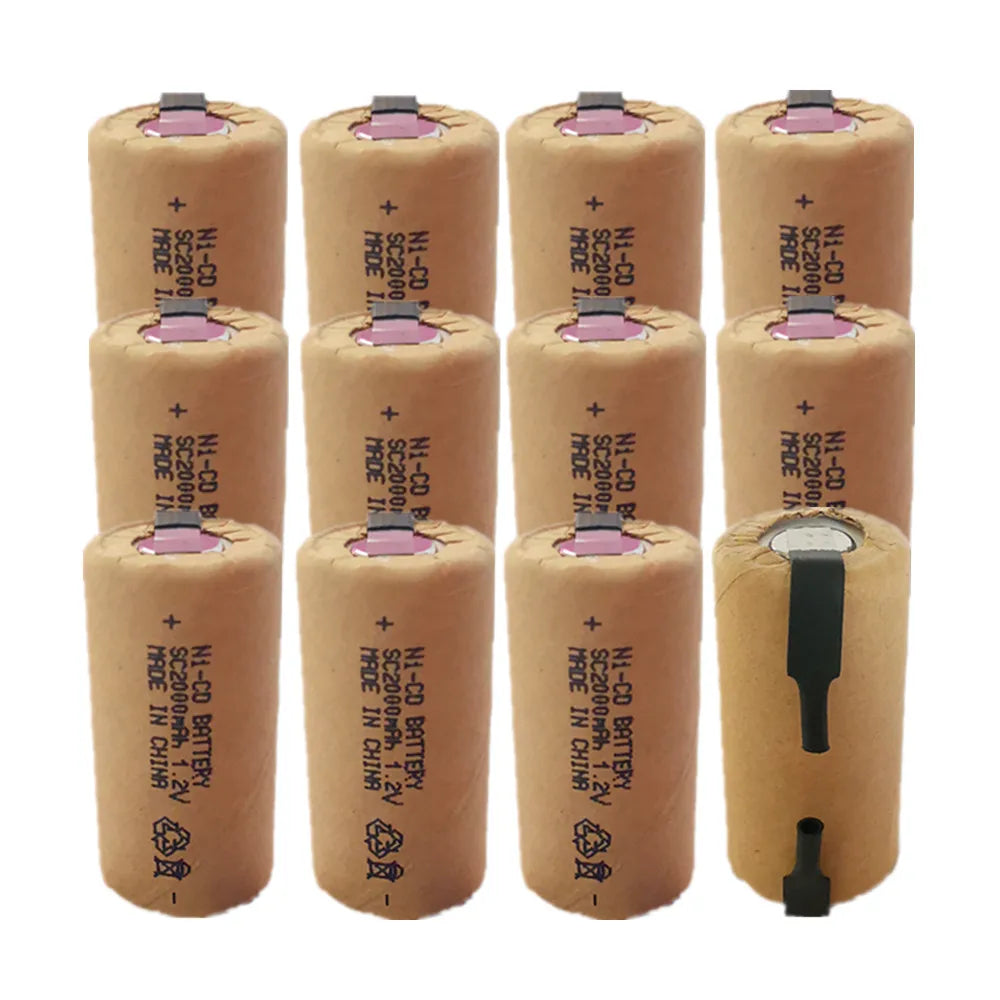 Ni-CD SC batteries 2000mAh high power Sub C