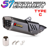 Slip on 51mm motorcycle exhaust system muffler modified