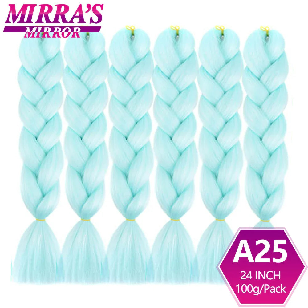 6 Bundle Braiding Hair 24 Inch Synthetic Jumbo