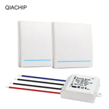 QIACHIP 433.92MHz AC 220V 1 CH Wall Panel