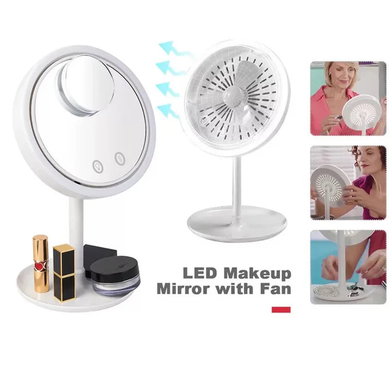 LED Vanity Mirror With Fan Function Beauty Mirrors