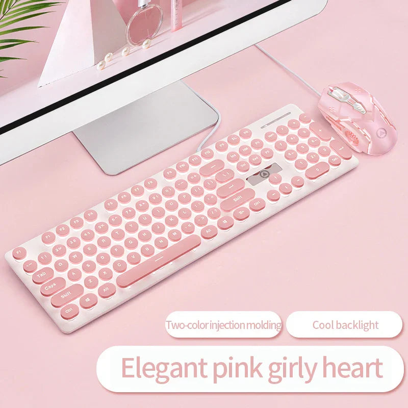 Three-piece Set Punk Gaming Keyboard and Mouse Earphone