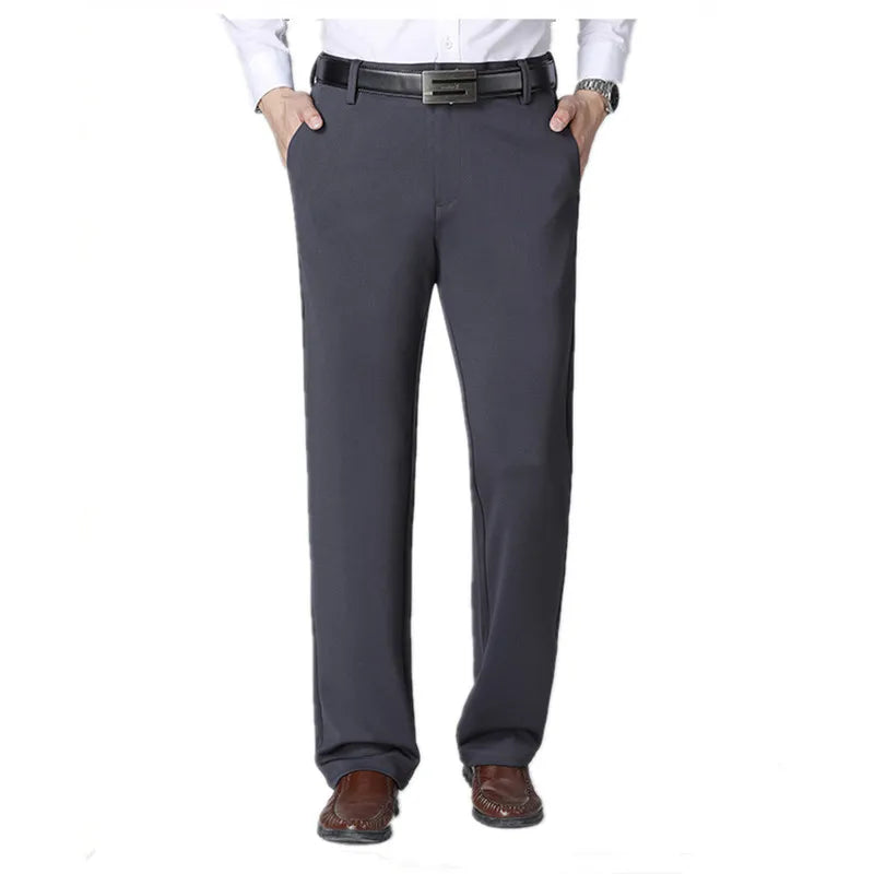 Thick Straight Work Trousers Men Pants Office Formal