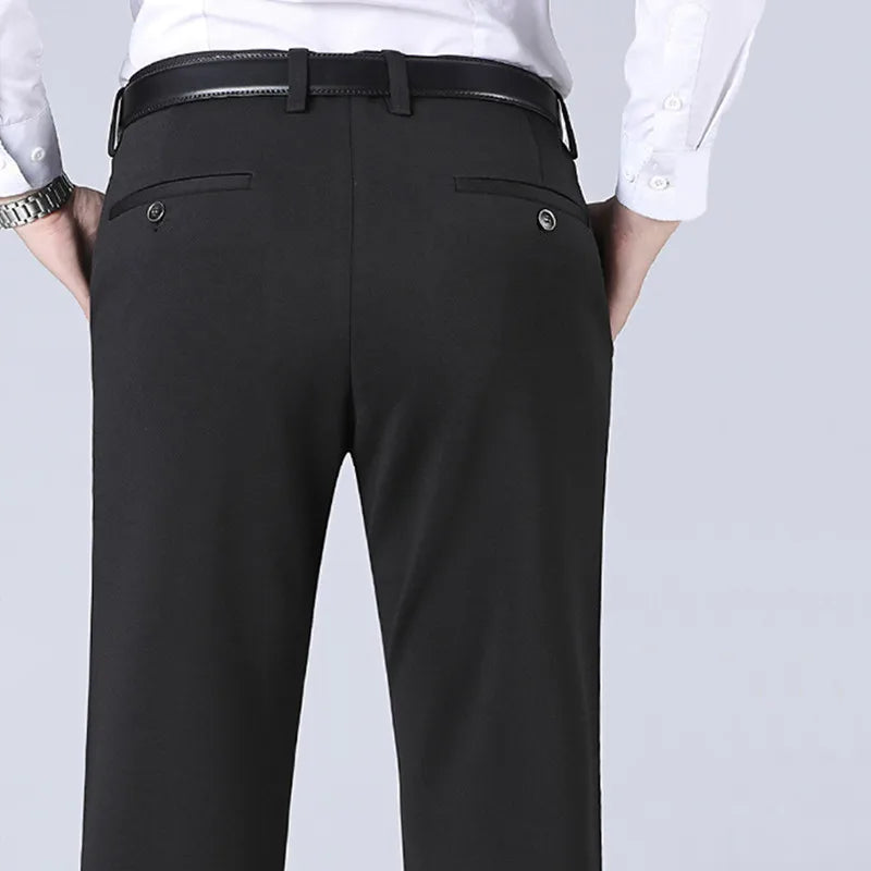 Thick Straight Work Trousers Men Pants Office Formal