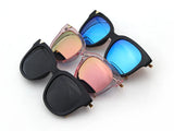 Trendy Cat Eye Metal Polarized Sunglasses Men Driving
