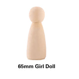 Wooden Doll Peg Baby Teether DIY Color Painting