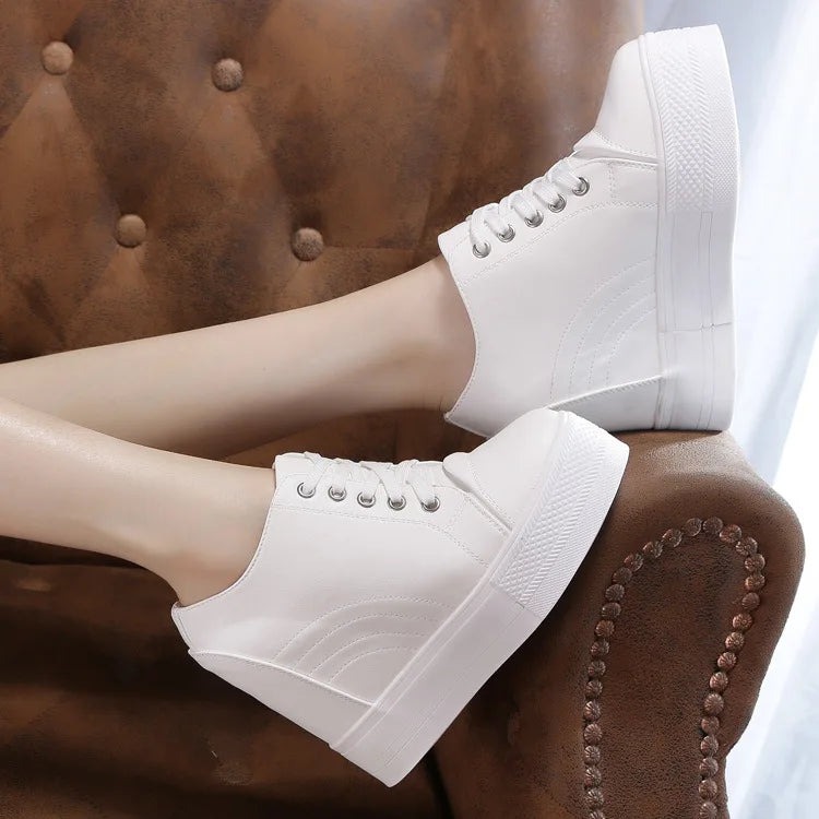 2021 Women’s Casual Wedge Sneakers – Hidden Heels for Autumn/Winter