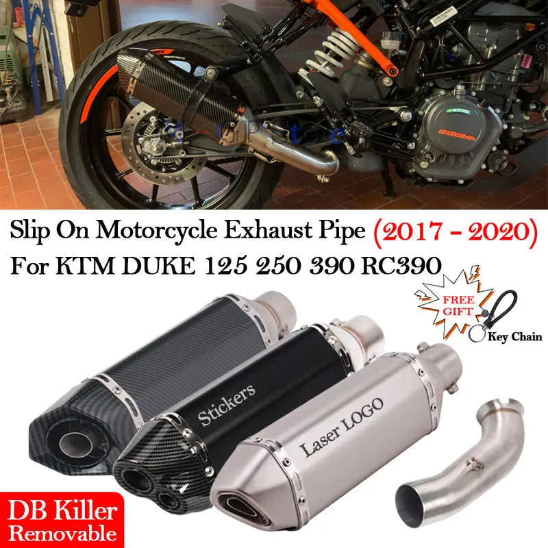Slip on 51mm Motorcycle Exhaust System Muffler Escape
