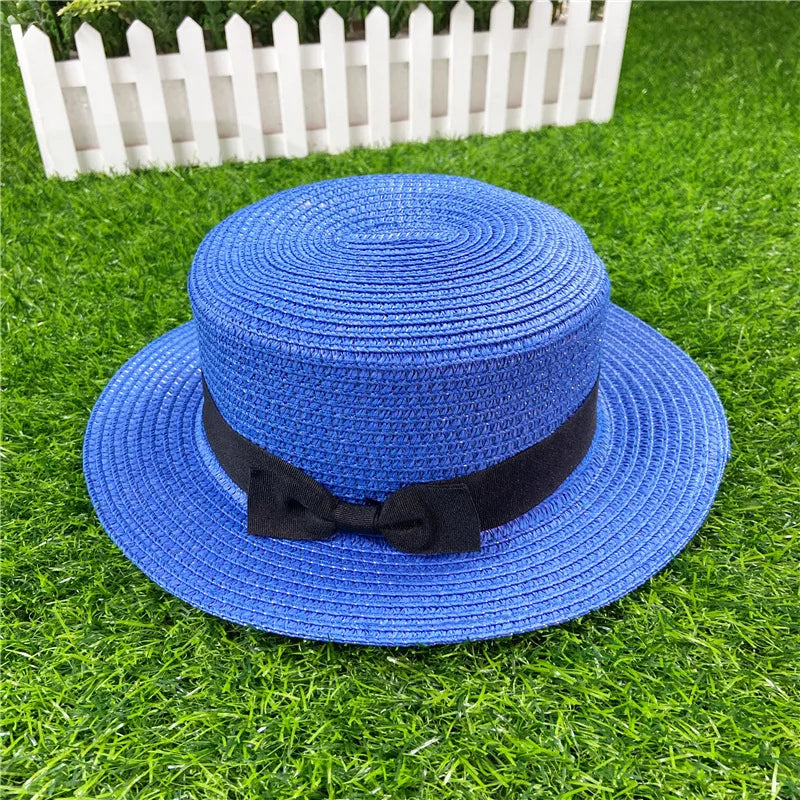 Summer New Women's Sun Hat Bucket cap Ribbon