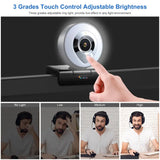 Web Camera Auto Focus Ring Beautify Fillin Lighting