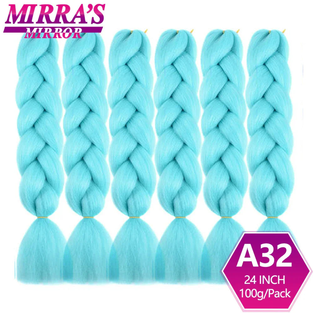 6 Bundle Braiding Hair 24 Inch Synthetic Jumbo