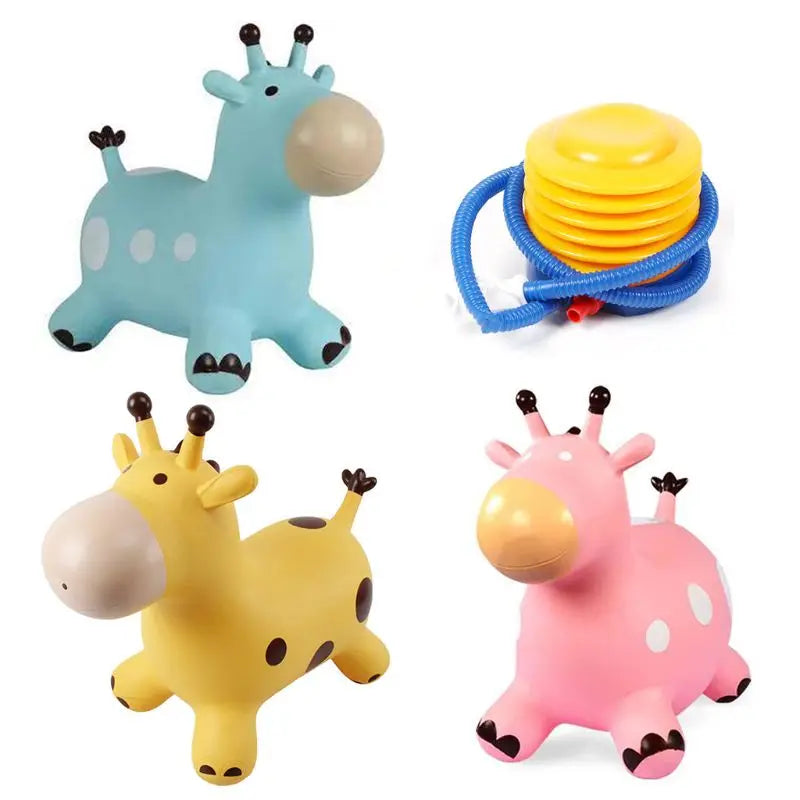 Inpany Bouncy Giraffe Hopper Inflatable Jumping Giraffe Bouncing