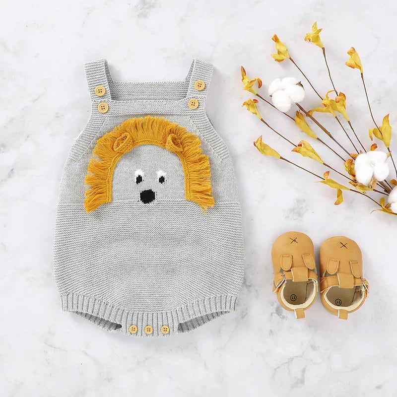 Baby Bodysuit Cute Cartoon Lion Toddler Infant Onesies