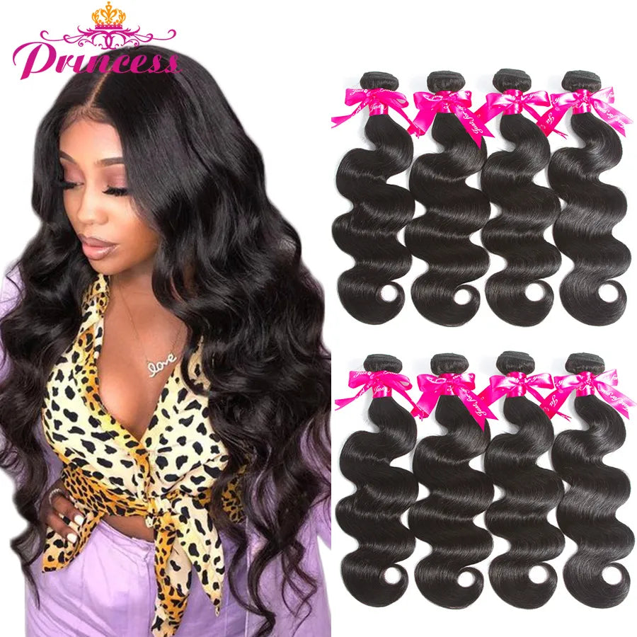 Beautiful Princess Brazilian Hair Weave Bundles Double Weft