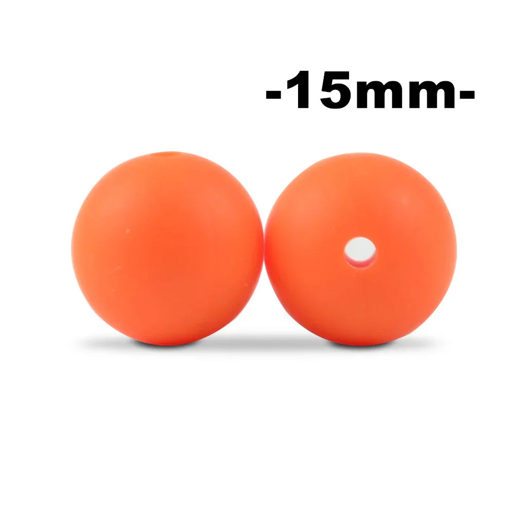 15mm 100pcs Round Silicone Beads Teether Baby Nursing