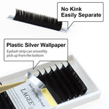 LAGEE Flat Ellipse Eyelashes Extensions Matte Black Split