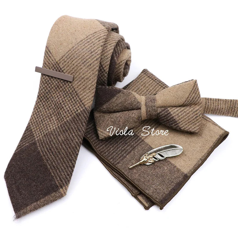 Top 50 Wool Soft 7cm Tie Bowtie Hankie