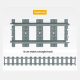 200PCS DIY City Train Rail Straight & Curved