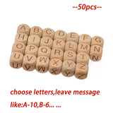 TYRY.HU 50-500Pcs 12mm Silicone Letter Beads BPA-Free Colorful