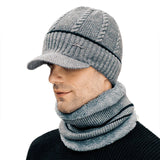 New Winter Beanie Hats Scarf Set Warm Knit