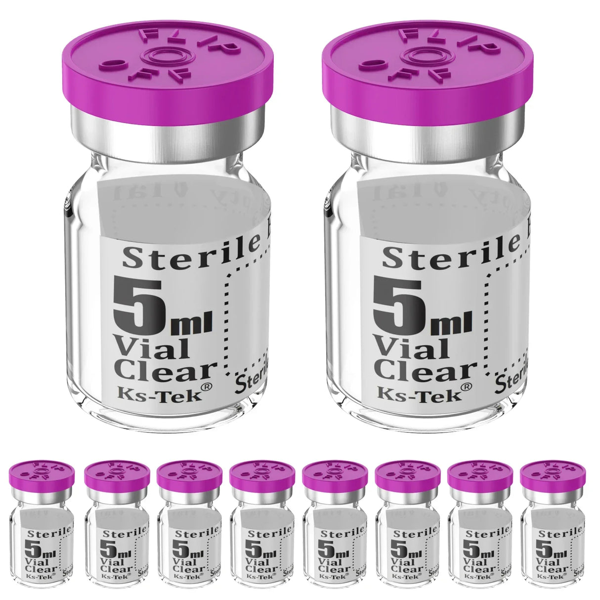 Ks-Tek Sterile Empty Vials with Self Healing Injection