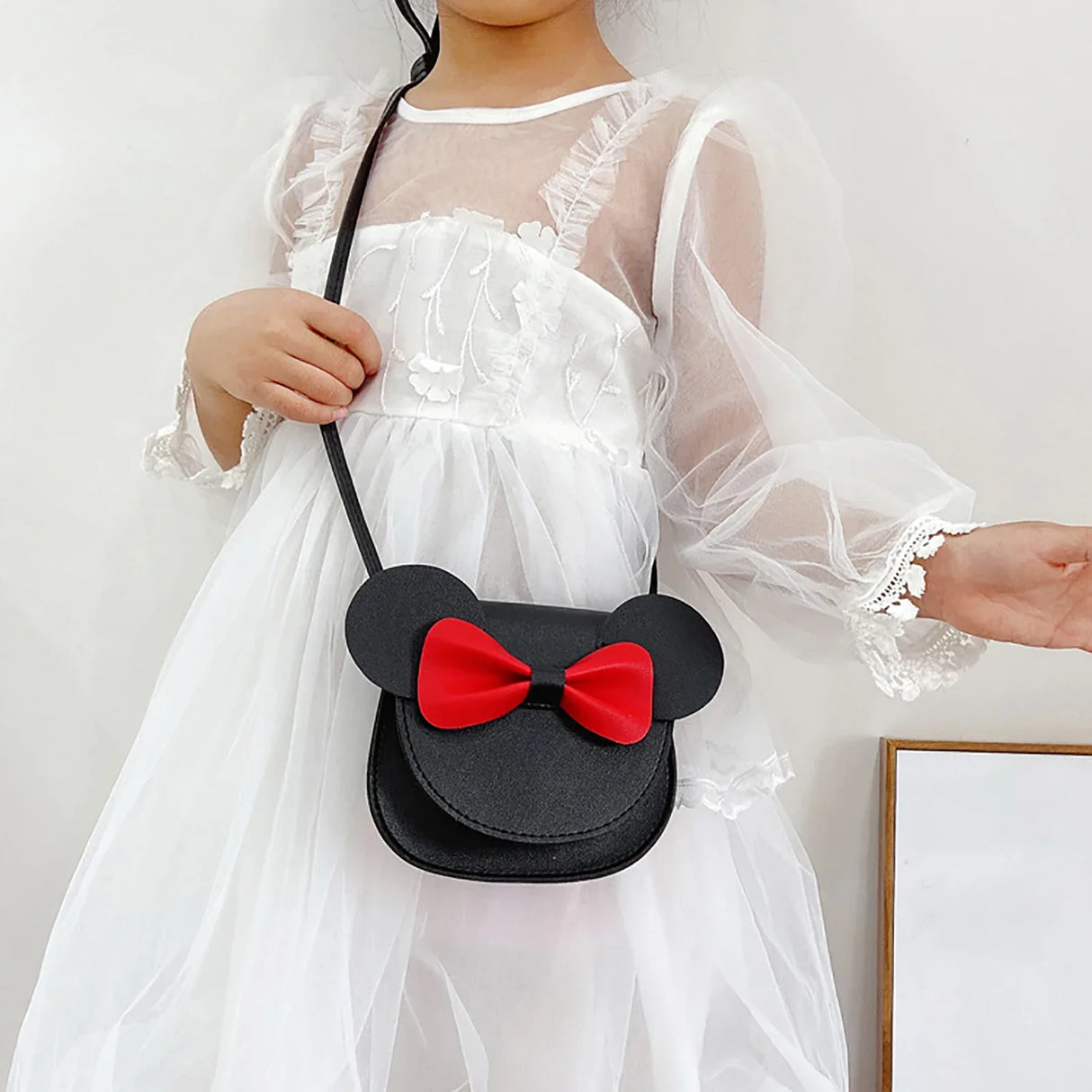 Baby Girl Cartoon Crossbody Bag, Cute Mouse Ear