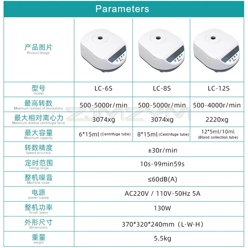 Blood Centrifuge Prp Plasma Centrifuge Machine Digital Medical
