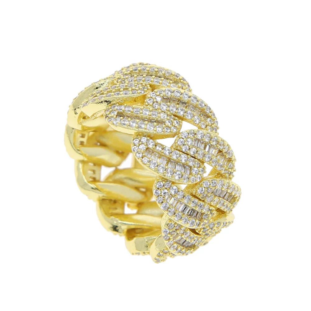 2023 New Iced Out Bling Men Finger Jewelry