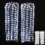 Silk LED Rainbow Dance Fans Women Belly