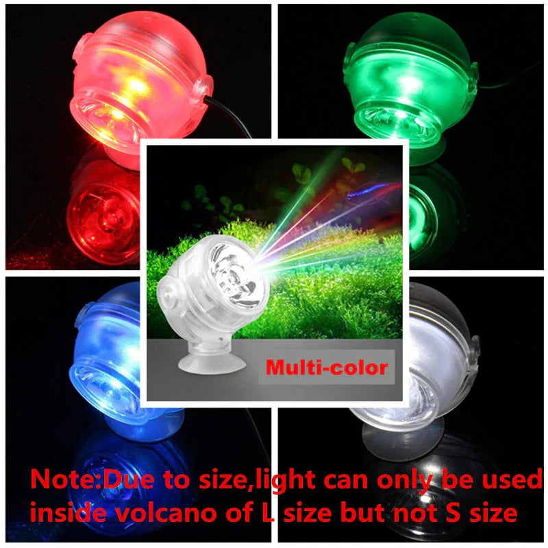 Volcano Stone Aquarium Decoration Fish Tank Bubble Volcano