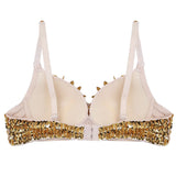 Womens Belly Dancing Bustier Bra Fashion Sparkle Glittering