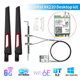 3000Mbps Wi-Fi 6E Intel AX210 Desktop Kit Dual