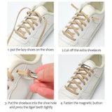 1 Pair Magnetic Shoelaces Buckle Stainless Magnetic Closure