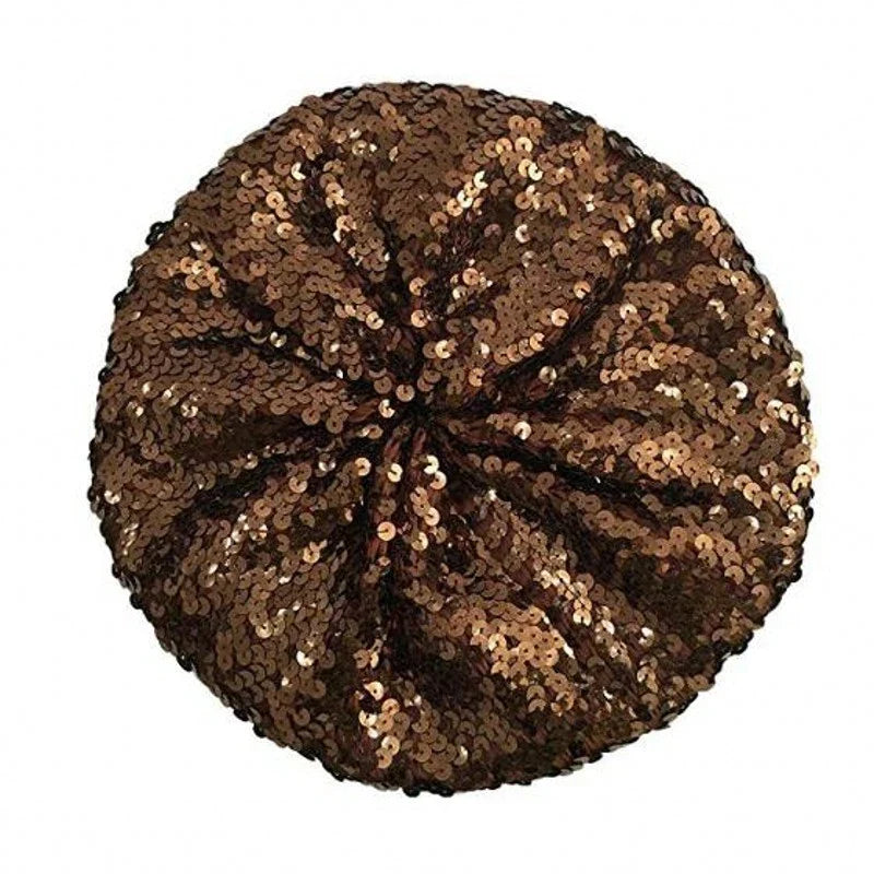 Women's Fashion Fun Sparkle Sequins Shimmer Stretch Beret