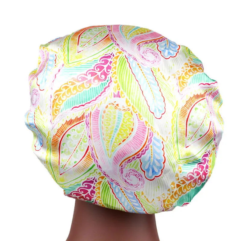 Wide Dome Satin Bonnet For Women Silky Head