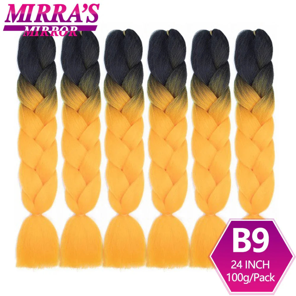 6 Bundle Braiding Hair 24 Inch Synthetic Jumbo