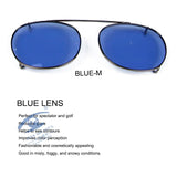 Depp Style Round Clip On Sunglasses Lens Blue