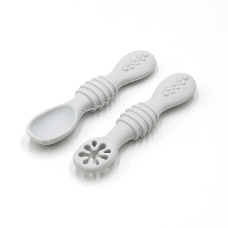 BPA Free Baby Pre-Spoon Set Silicone Self Feeding