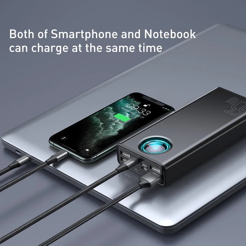Baseus 65W Power Bank 30000mAh PD Quick Charge